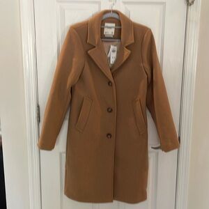🔥NWT!  Abercrombie Dad coat in dark camel